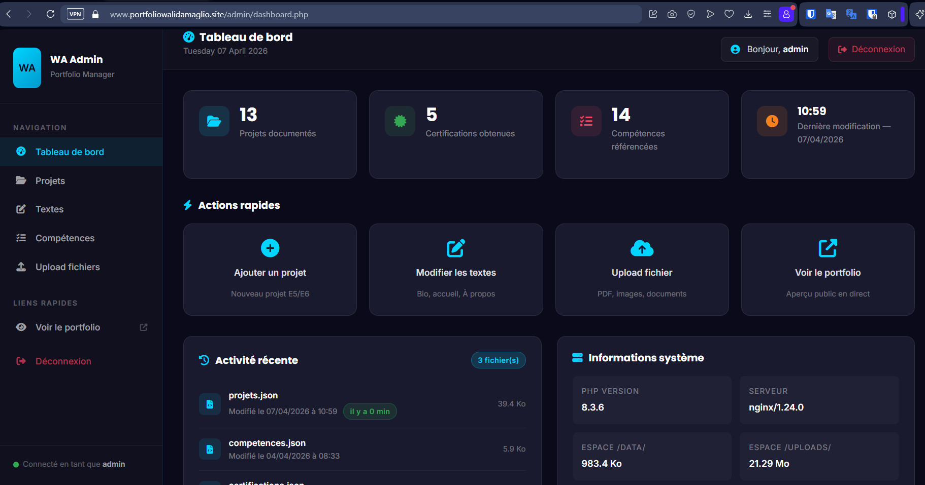 Création du Portfolio BTS SIO SISR